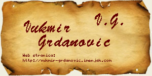 Vukmir Grdanović vizit kartica